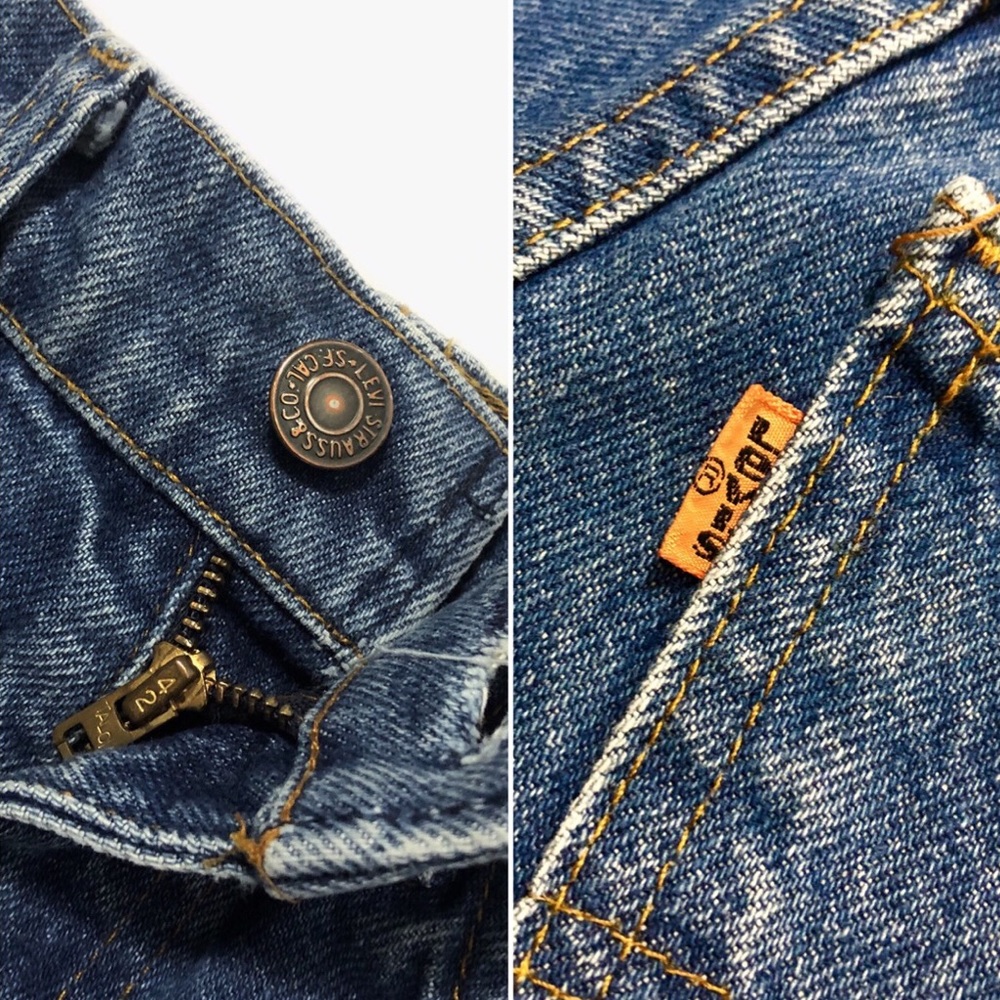 🚫SOLD•E✝️SY🚫 Levi’s Vintage Orange Tab Shorts - Picture 7 of 8